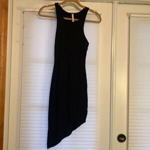 A+ Ellen Black Ribbed Dress Small